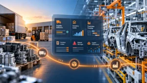 Discover how supply chain ERP improves supplier coordination, inventory visibility, material planning, and delivery reliability for automotive manufacturers.