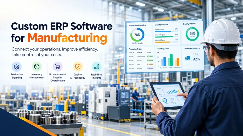 How Custom ERP Software Helps Manufacturers Improve Efficiency and Control Costs