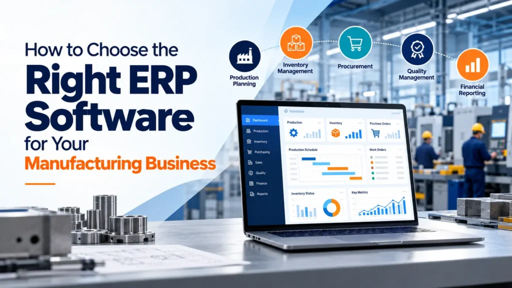 Learn how to choose ERP software for your manufacturing business: key features, deployment options, costs, implementation tips, and a vendor checklist.