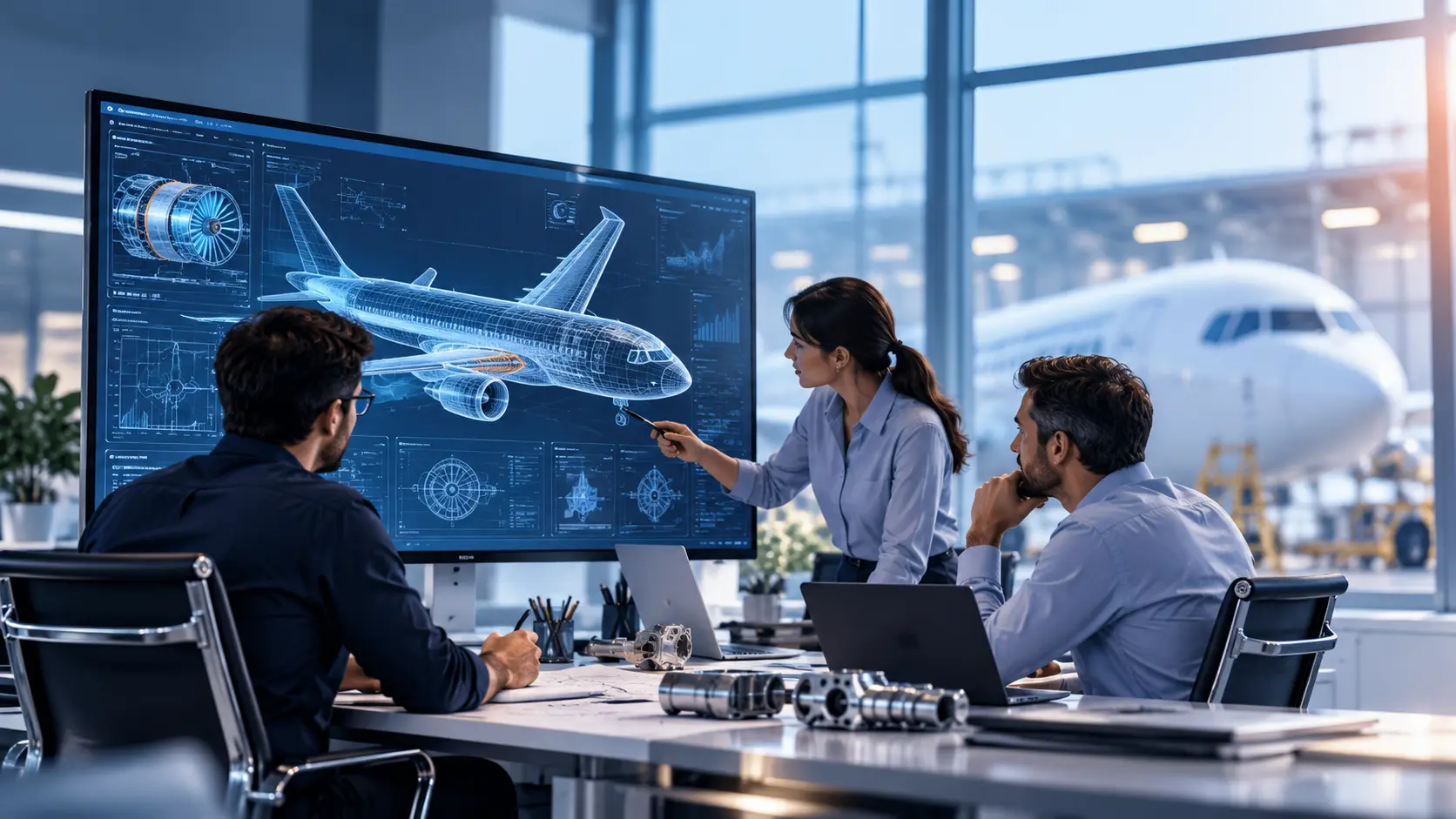 Jurysoft ERP development team working on aerospace manufacturing software