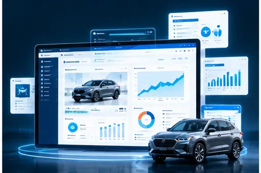 Preview of a Automotive ERP dashboard